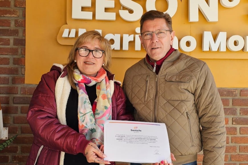Borla visitó la E.E.S.O. N° 315 “Mariano Moreno" de la localidad de Vera y Pintado.