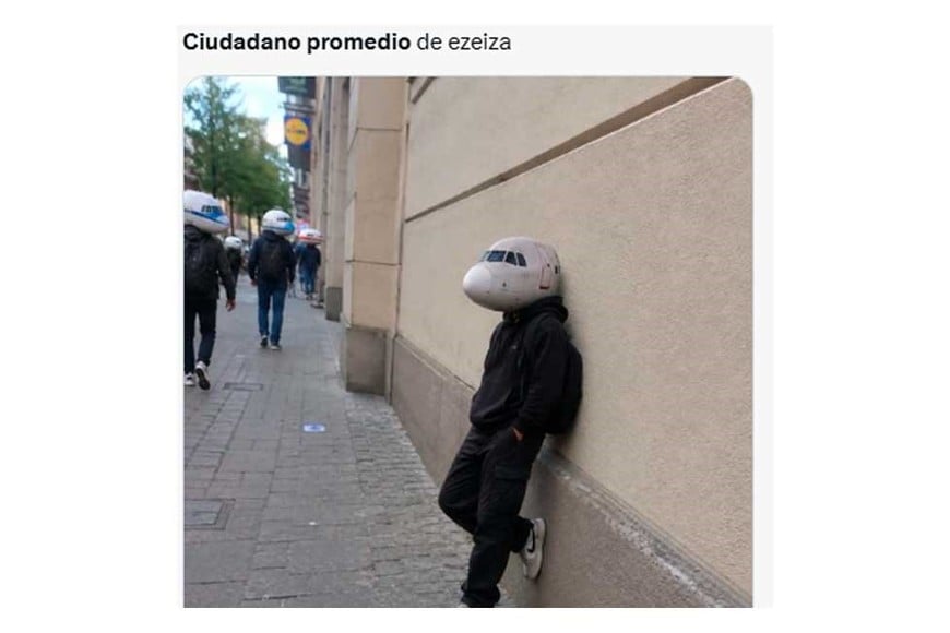 Ezeiza también tiene su meme.