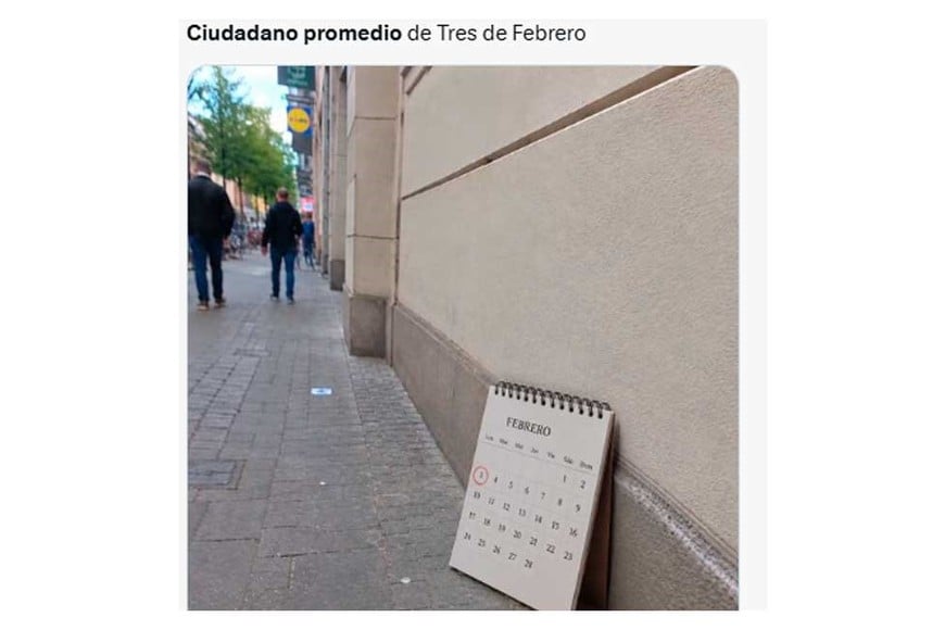El calendario marca tres de febrero.