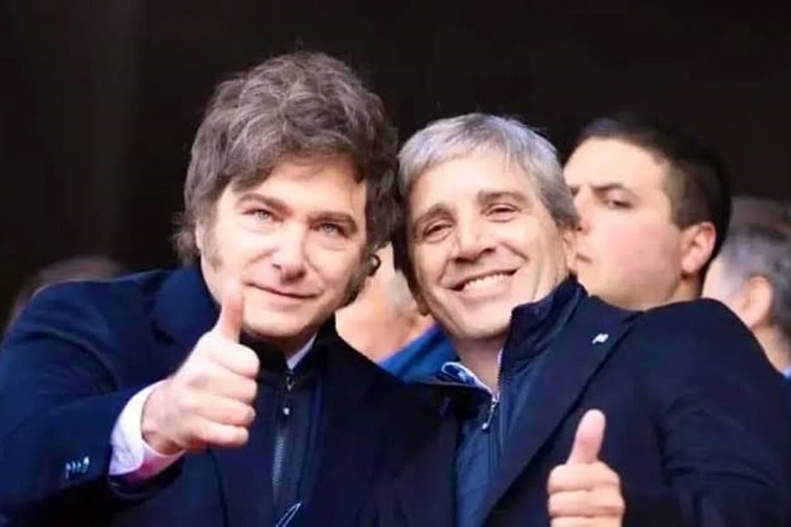 Javier Milei y Luis "Toto" Caputo.