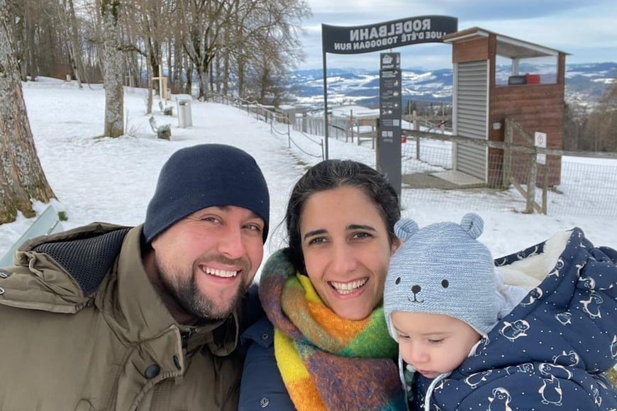 Denise con su familia en Suiza. Foto: Gentileza Denise Fournier