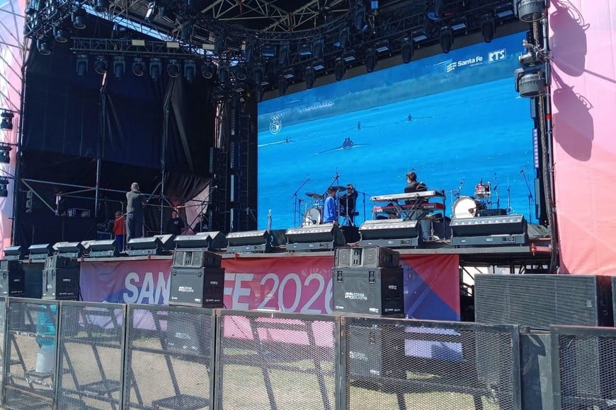 Estuvieron realizando la prueba de sonido Créditos: El Litoral