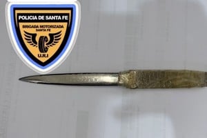 La "chuza" incautada por la policía. Foto: El Litoral