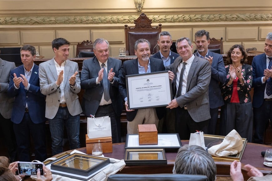 Los homenajes de este jueves en el Senado de Santa Fe. Crédito: Prensa Legislatura
