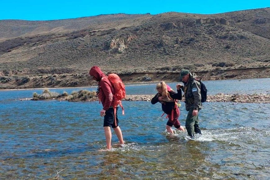 Gendarmería prestó colaboración para llegar al sitio.