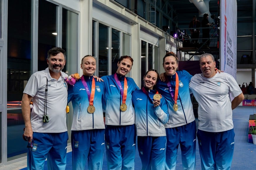 El equipo ganador. Prensa Suramericanos 2026