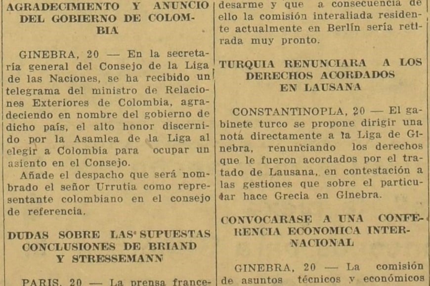 Tapa de la edición del 20 de febrero de 1926 de diario El Litoral (detalle).