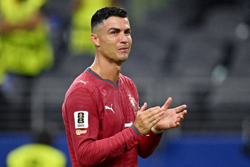 Soccer Football - FIFA World Cup 2026 - Round of 16 - Portugal v Spain - Dallas Stadium, Arlington, Texas, U.S. - July 6, 2026
Portugal's Cristiano Ronaldo looks dejected after the match as Portugal are eliminated from the World Cup IMAGN IMAGES via Reuters/Maria Lysaker