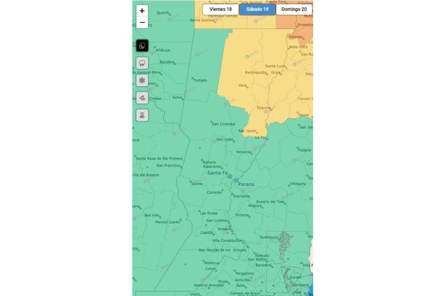 Alerta amarilla para el norte de la provincia.
