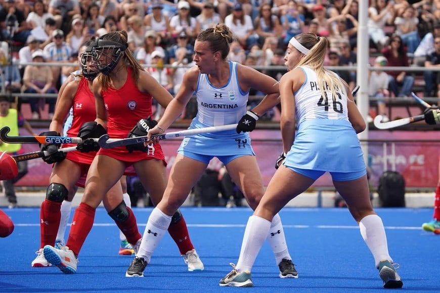 Las Leonas-Chile en el Estadio ASH. Foto: Fernando Nicola