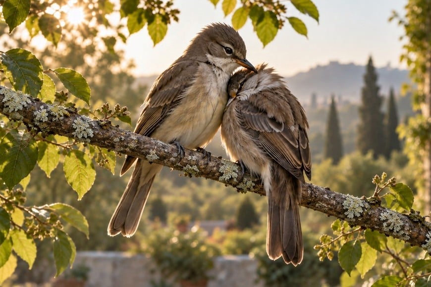 "En una pareja monógama, cuando un pájaro arregla las plumas del otro, el gesto ya no es higiene sino vínculo: quitar los parásitos de un lugar inaccesible es renovar el compromiso, seducir y cuidar. En bandadas, el acicalamiento se vuelve una coreografía social que reafirma jerarquías y alianzas (...)".
