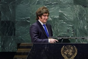 Javier Milei durante su última presentación el 24 de septiembre 2025. Crédito: REUTERS/Jeenah Moon