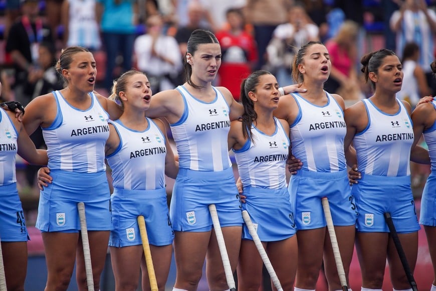 Las Leonas en su último partido de la primera fase ante Perú. Crédito: Fernando Nicola
