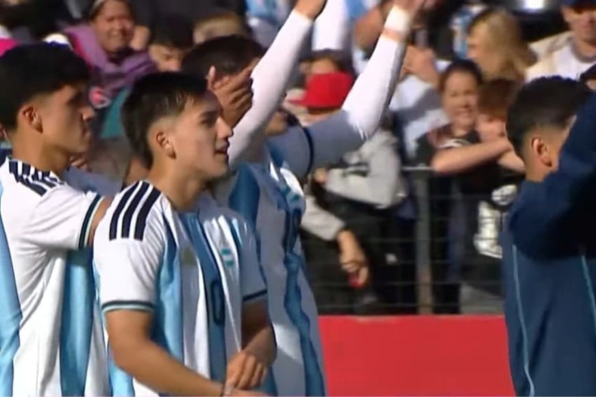 El festejo de los pibes argentinos. Crédito: Odesur