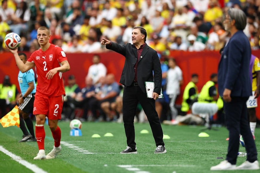 Soccer Football - FIFA World Cup 2026 - Round of 16 - Switzerland v Colombia - BC Place, Vancouver, Canada - July 7, 2026
Colombia coach Nestor Lorenzo reacts REUTERS/Agustin Marcarian