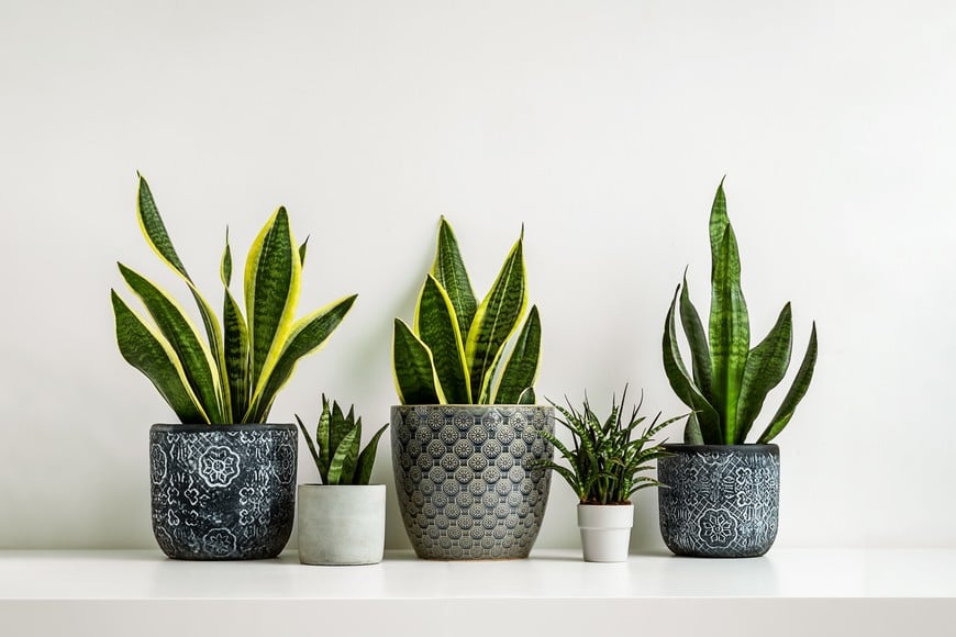 La sansevieria requiere pocos cuidados para mantenerse saludable.
