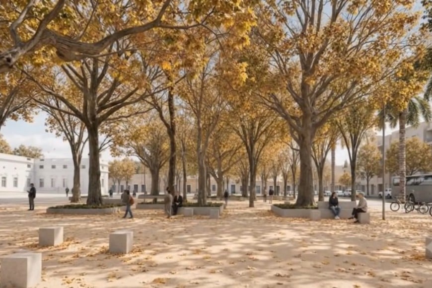 Sombra y agua. El proyecto ganador para transformar la Plaza Italia. Gentilez.