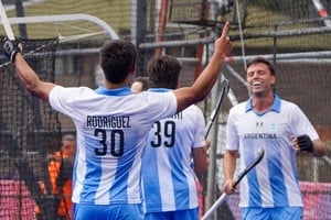 Los Leones campeones en los Juegos Suramericanos. Foto: Fernando Nicola