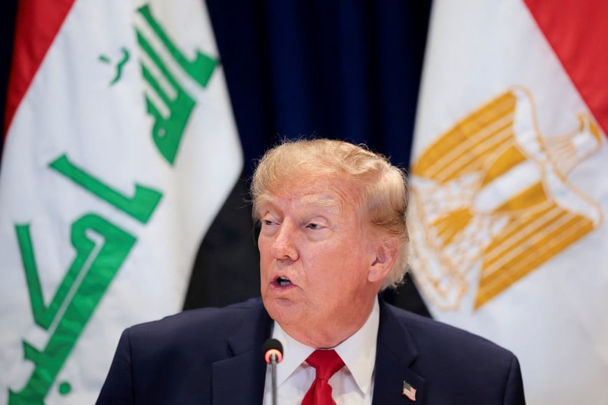 US President Donald Trump participates in a multilateral meeting with leaders from the Gulf Cooperation Council, which includes the United Arab Emirates (UAE), Qatar, Bahrain, Kuwait, and Oman, during the 81st United Nations General Assembly (UNGA) in New York City, US, September 22, 2026. REUTERS/Kylie Cooper
