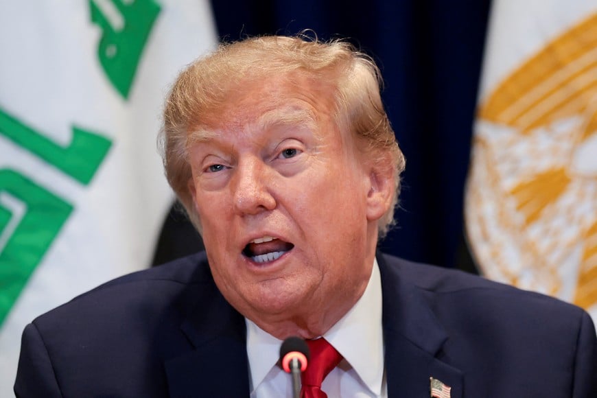 US President Donald Trump speaks during a multilateral meeting with leaders from the Gulf Cooperation Council, which includes the United Arab Emirates (UAE), Qatar, Bahrain, Kuwait, and Oman, during the 81st United Nations General Assembly (UNGA) in New York City, US, September 22, 2026. REUTERS/Kylie Cooper