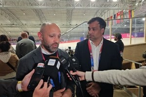 Puccini recorrió Rafaela durante una nueva jornada de los Juegos Suramericanos.