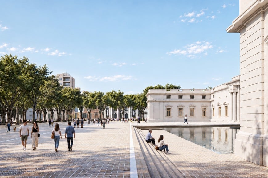 Sombra y agua. El proyecto ganador para transformar la Plaza Italia. Gentilez.