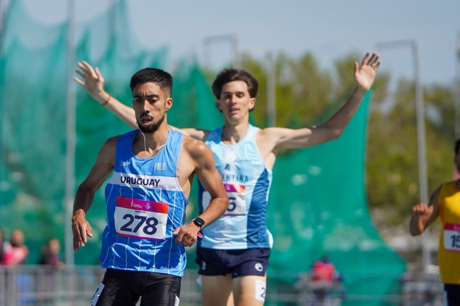 Final de los 1.500 metros masculinos de los Juegos Suramericanos Santa Fe 2026