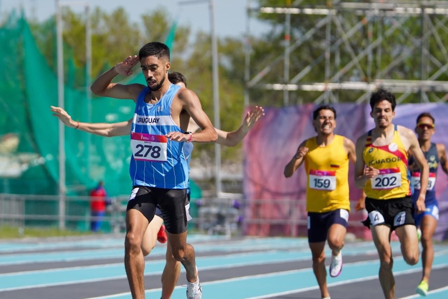 Final de los 1.500 metros masculinos de los Juegos Suramericanos Santa Fe 2026