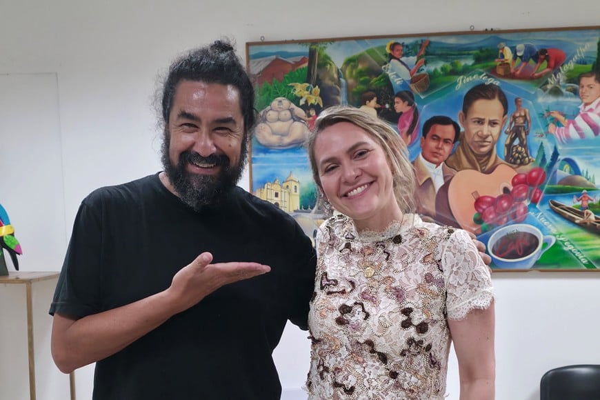 Con Mara Stotti, codirectora del Instituto Nicaragüense de turismo. Gentileza.