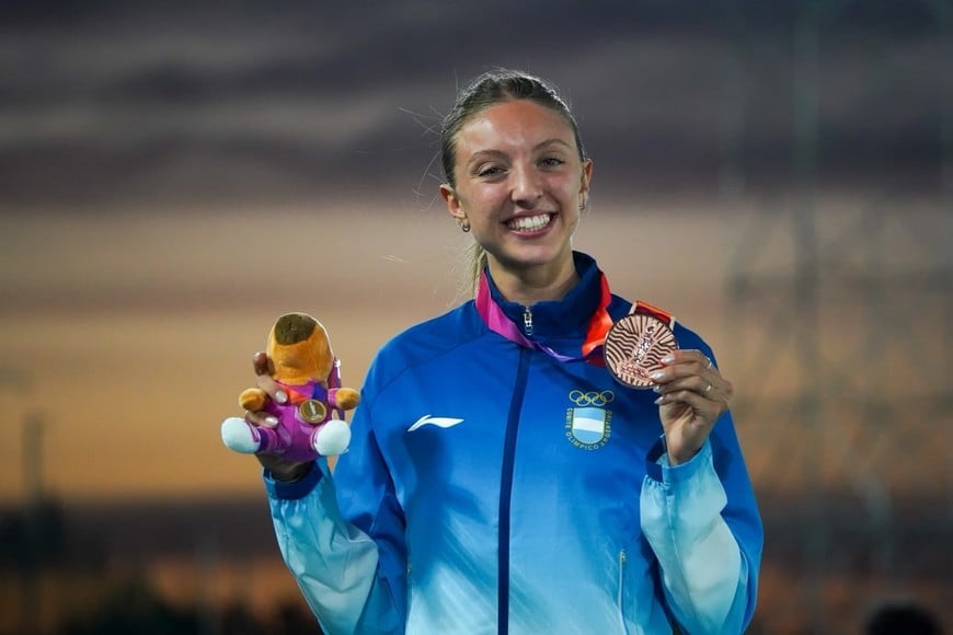 La argentina Bernard ganó el bronce en los 100 metros con vallas. Crédito: Fernando Nicola