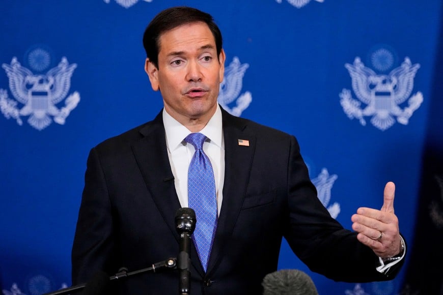 United States Secretary of State Marco Rubio speaks to the media after meeting with Russian Foreign Minister Sergey Lavrov, in New York, US, September 23, 2026. Yuki Iwamura/Pool via REUTERS
