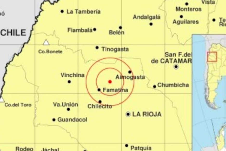 El movimiento tuvo su epicentro a 50 kilómetros al sudoeste de Aimogasta.