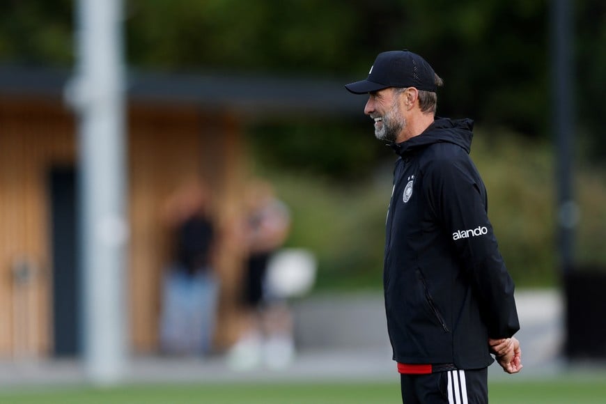 Soccer Football - UEFA Nations League - Germany Training - Adidas campus, Herzogenaurach, Germany - September 22, 2026
Germany coach Jurgen Klopp during training REUTERS/Heiko Becker