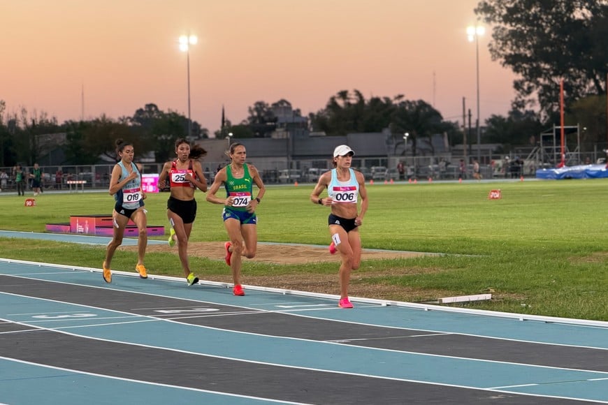 Belén Casetta y su triunfo en los 3000 metros con obstáculos. Crédito: Juegos Suramericanos