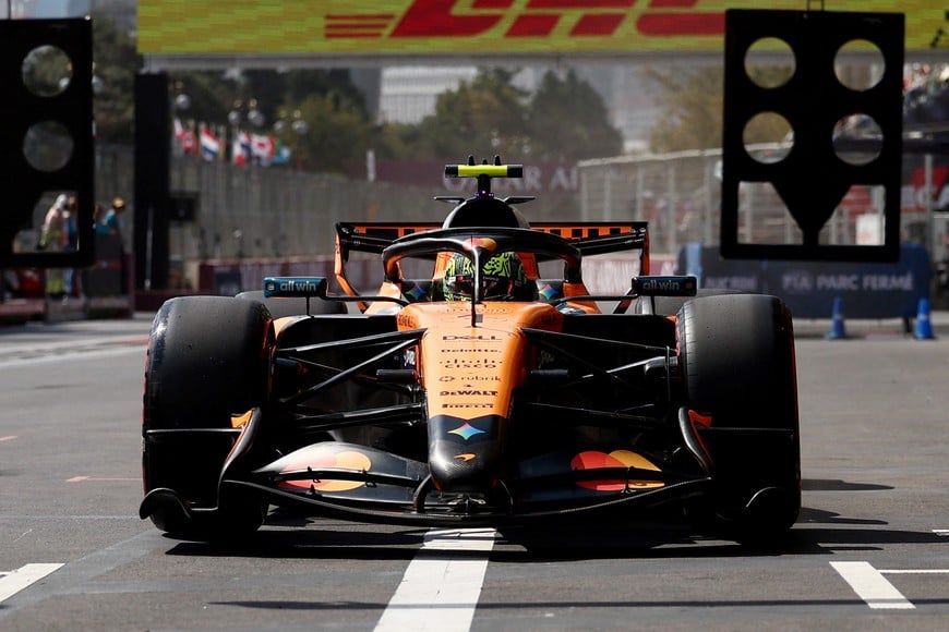 Formula One F1 - Azerbaijan Grand Prix - Baku City Circuit, Baku, Azerbaijan - September 25, 2026
McLaren's Lando Norris during practice REUTERS/Jakub Porzycki