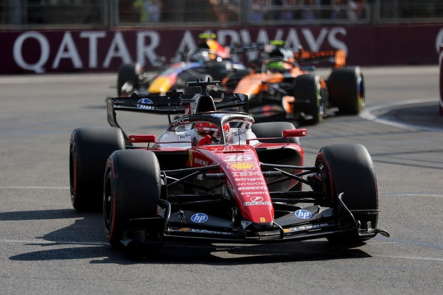 Formula One F1 - Azerbaijan Grand Prix - Baku City Circuit, Baku, Azerbaijan - September 26, 2026
Ferrari's Charles Leclerc in action during the race REUTERS/Ramil Sitdikov