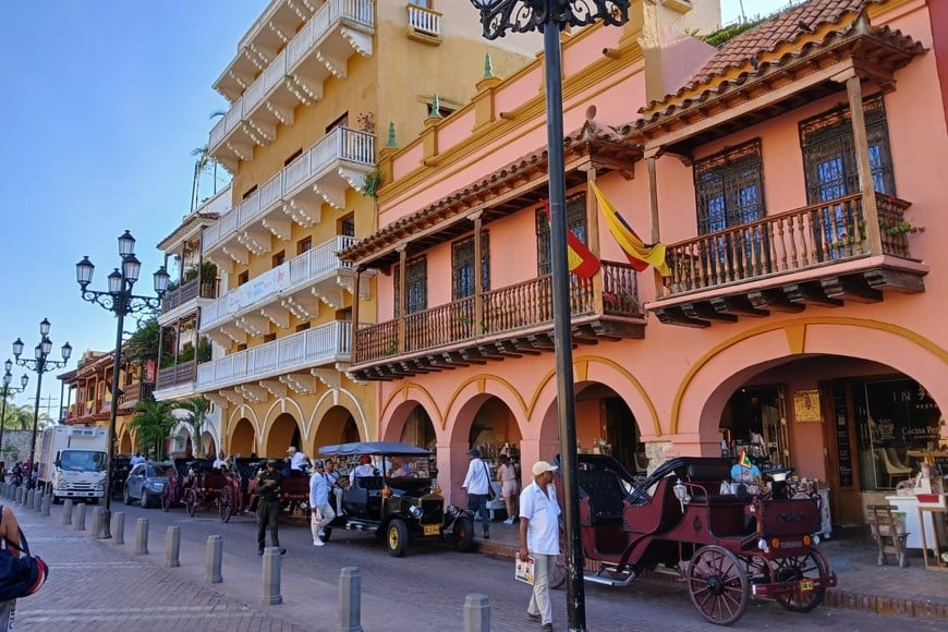 Plaza del Portal, en el Centro Histórico de Cartagena de Indias.