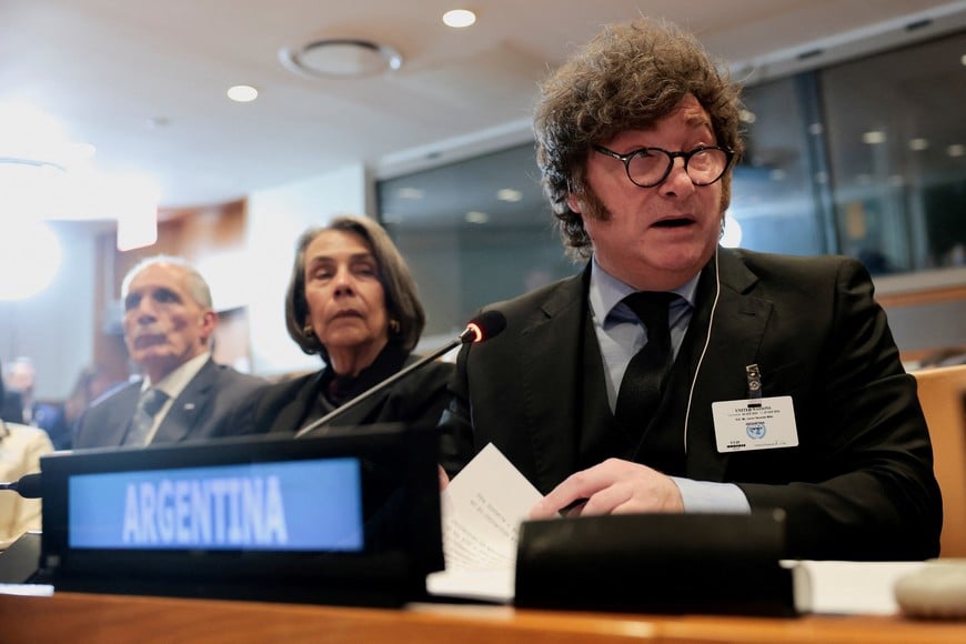 Argentina's President Javier Milei participates in a Shield of the Americas event during the 81st United Nations General Assembly (UNGA) in New York City, US, September 22, 2026. REUTERS/Kylie Cooper