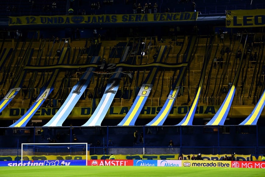 Soccer Football - Copa Sudamericana - Quarter Final - First Leg - Boca Juniors v Sao Paulo - Estadio La Bombonera, Buenos Aires, Argentina - September 8, 2026
General view inside the stadium before the match REUTERS/Rodrigo Valle
