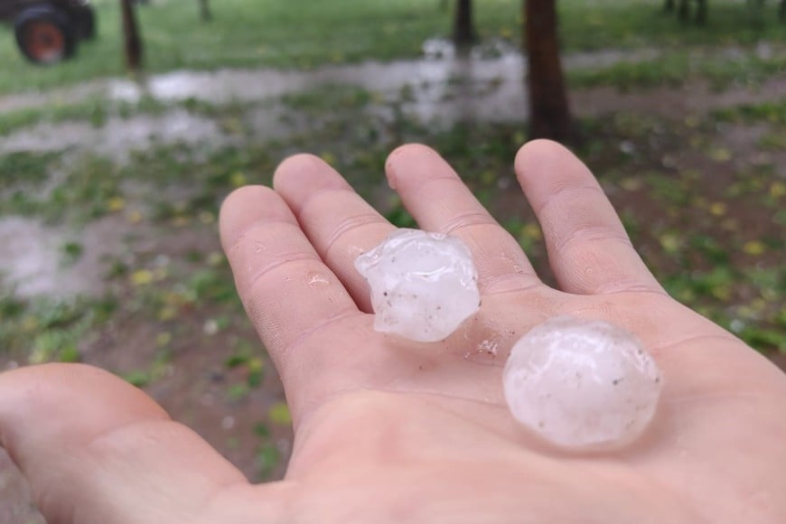 Tormenta de agua,viento y granizo afecto a la zona