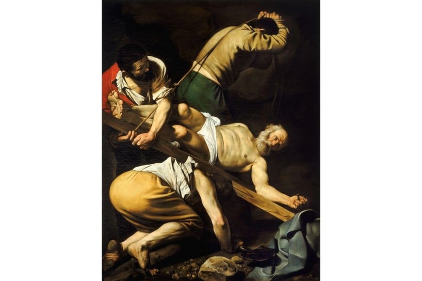 "La crucifixión de San Pedro". Foto: Basílica de Santa María del Popolo Roma