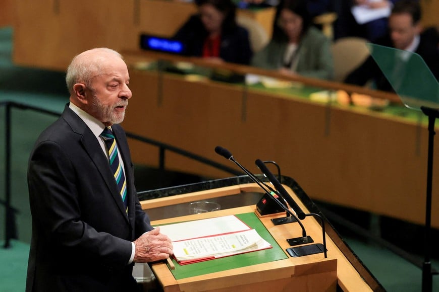 Brazil's President Luiz Inacio Lula da Silva addresses the 81st United Nations General Assembly at UN headquarters in New York City, US, September 22, 2026. REUTERS/BRENDAN MCDERMID