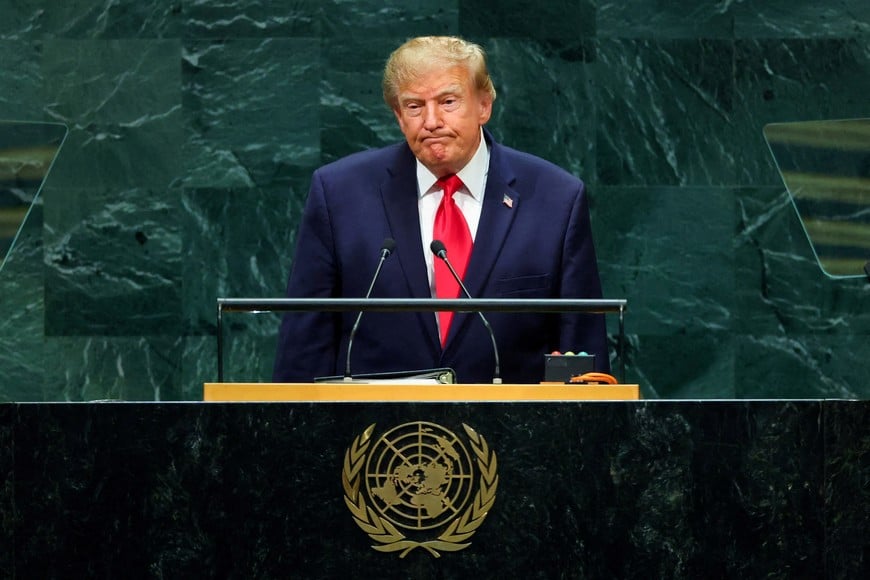 US President Donald Trump addresses the 81st United Nations General Assembly at UN headquarters in New York City, US, September 22, 2026. REUTERS/MIKE SEGAR TPX IMAGES OF THE DAY