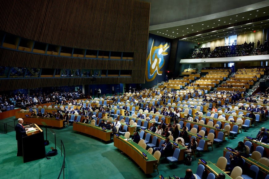 Israel's Prime Minister Benjamin Netanyahu addresses the 81st United Nations General Assembly (UNGA) at UN headquarters in New York City, US, September 24, 2026. REUTERS/JEENAH MOON TPX IMAGES OF THE DAY