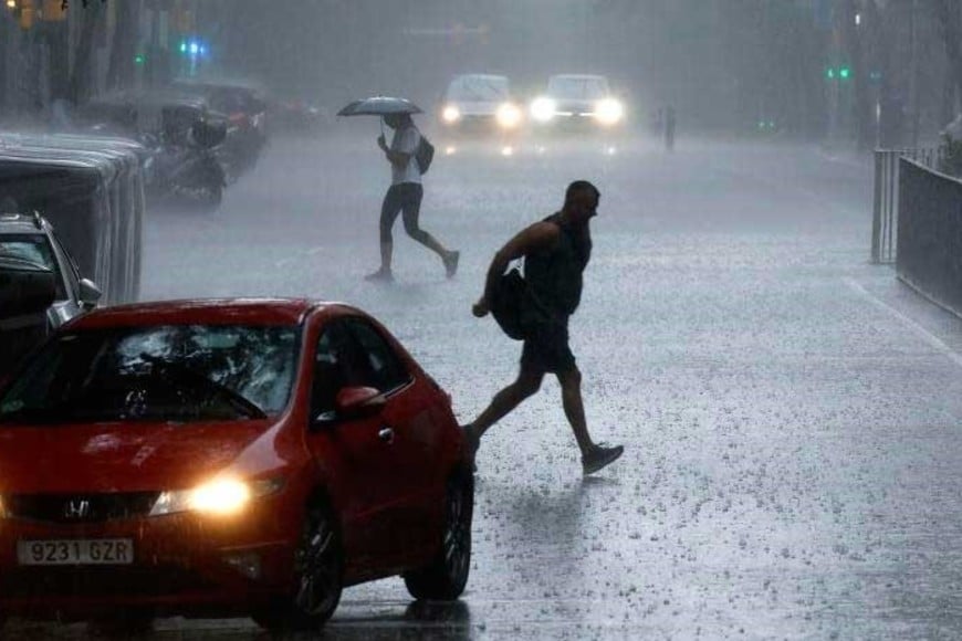 Intensas precipitaciones en Barcelona. Gentileza