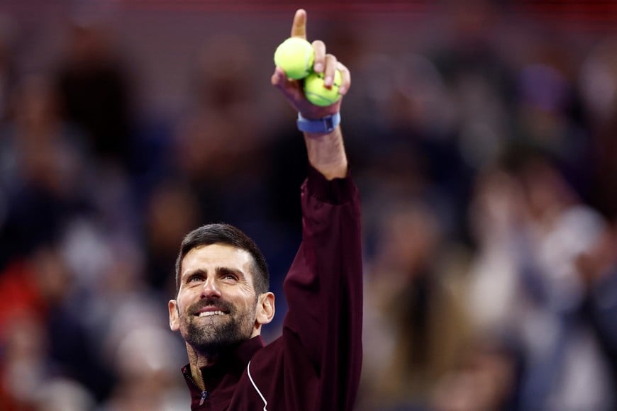 Tennis - China Open - National Tennis Center, Beijing, China - September 30, 2026
Serbia's Novak Djokovic celebrates after winning his round of 32 match against Portugal's Nuno Borges REUTERS/Tingshu Wang