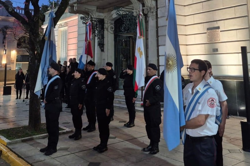Parte del acto que se realizó en Casilda.
