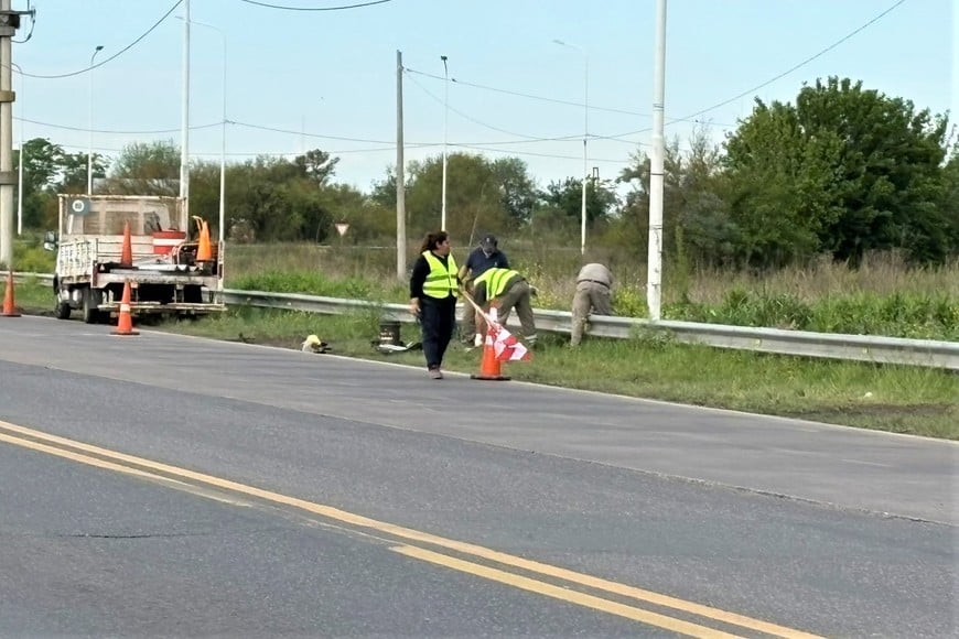 Precaución. En el tramo de la circunvalación hay operarios trabajando.
Vialidad Nacional (gentileza).