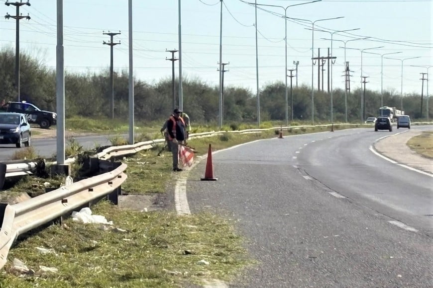Las tareas en la Circunvalación. Vialidad Nacional (gentileza).