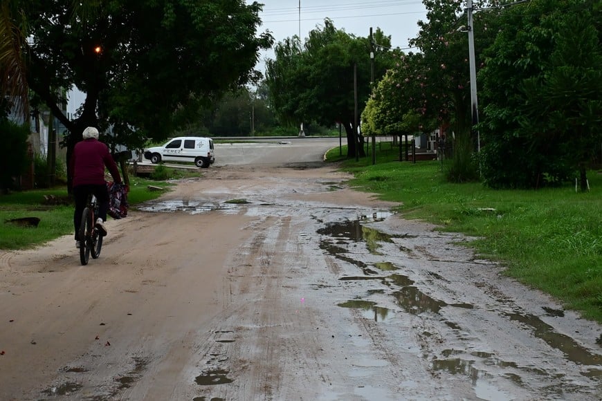 Con una lluvia más o menos intensa, las calles se vuelven intransitables. Flavio Raina